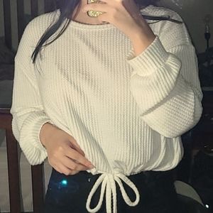 A white Medium soft long sleeve shirt/sweatshirt